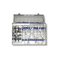 Lenox dental sterilization cassette with secure instrument slots and autoclavable stainless steel design