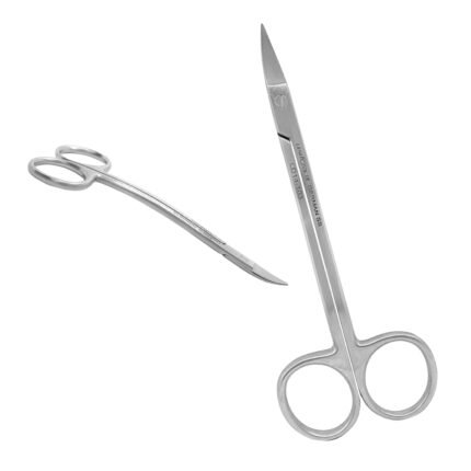 Neumann Scissors 120mm Double Curved - Precision Dental Surgical Instrument