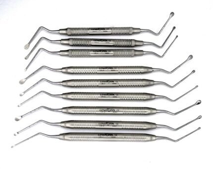 New Lucas X Bone Curettes Set of 9 Micro Serrated - Precision Dental Surgical Instrument